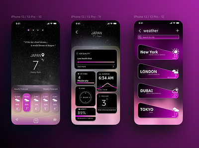 Weather Mobile App Ui/Ux Design app design figma graphic design today weather ui weather app weather app design weather app ui ux