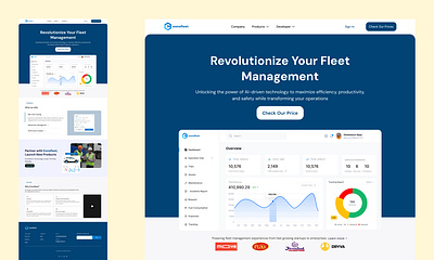 Eonsfleets Fleet Management Software Landing Page branding design ui uiux ux web design