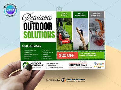 Lawn Care, Tree, & Snow Removal Service Postcard Canva Template canva direct mail eddm landscaping direct mail eddm lawn care direct mail lawn care direct mail eddm snow removal direct mail snow removal marketing postcard snow removal postcard tree service direct mail tree service marketing mailer tree service postcard