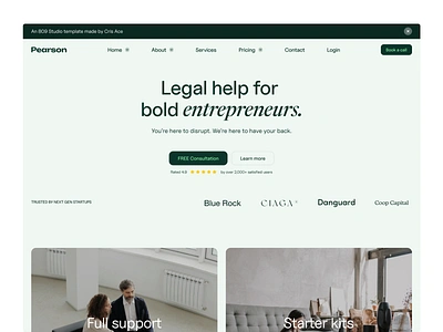 Law Firm Landing Page UI attorney consultancy defenseattorney design firm law law firm law website lawyer legal advisor legal attorney legal defense mi minimal ui ux webdesign website template