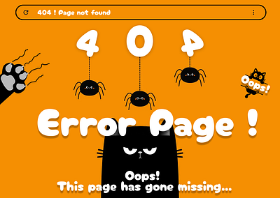 404 ! Error page design illustration ui ux