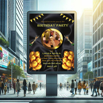 Birthday Card Invitation graphic design