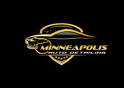 Auto Detailing logo for " MINNEA POLUSH" brand branding company design elegant graphic design illustration logo modern premium