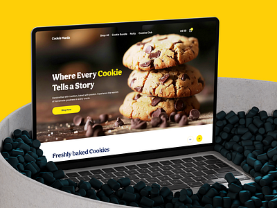 Cookie Mania Website Design concept cookies ecommerce landing page ui uxui web design