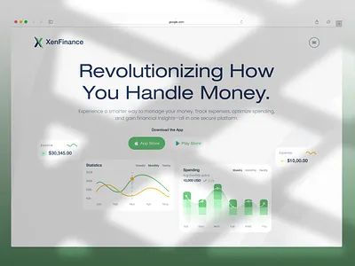 Revolutionizing Personal Finance Website finance landing page finance website fintech app ui fintech app website fintech landing page fintech website personal finance ui ux user interface wallet app