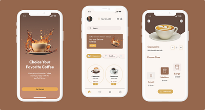 Coffee Shop Mobile App Design ☕✨ design figma mobile app ui