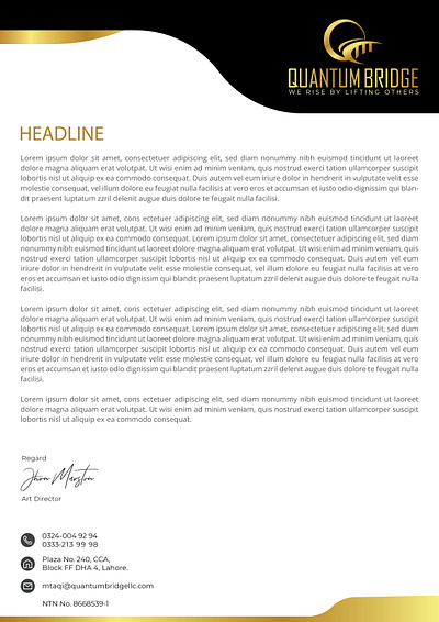 letterhead design graphic design