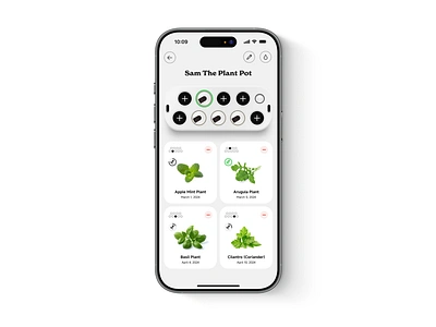 Smart Garden with Plant Pods app concept design ios ui ux