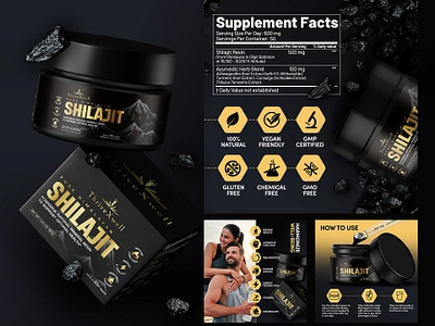 Amazon Listing Infographics | Shilajit supplement amazon amazon listing design amazon listing images ebc infographic listing design listing images packaging shilajit shilajit supplement