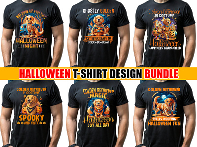 Halloween T-shirt Design Bundle v.1 branding design graphic design halloween illu illustration t shirt design tee design vector