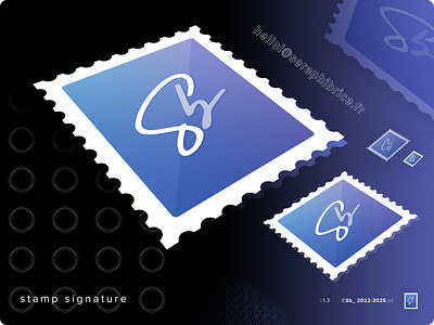 Stamp Signature 3d mockup brand branding copyright 2024 custom patterns dark blue sea design gloss graphic design icons print designer illustration illustrator ai logo logotype photoshop psd print ready cmjn proxima nova fonts family sb for seraphin brice senior designer stamp signature typo typography ui ux designer