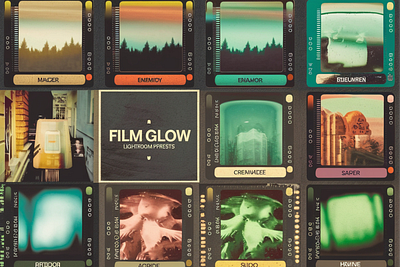 12Film Glow Lightroom Presets brushes graphic design motion graphics vector