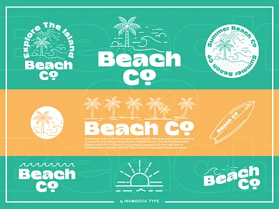 Beach Co. branding design font graphic design illustration inumocca lettering logo typeface typography