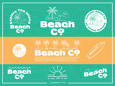 Beach Co. branding design font graphic design illustration inumocca lettering logo typeface typography