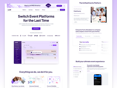 Zuddl - Website Refresh b2b saas event homepage identity landing page platform saas saas marketing skeumorphic software ui website