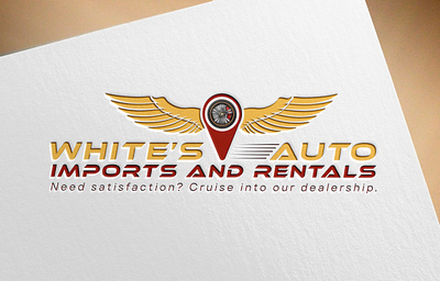 White's Auto Imports and Rentals Logo Design branding creativelogo customlogo design graphic design illustration logo logodesign logoinspiration modernlogo