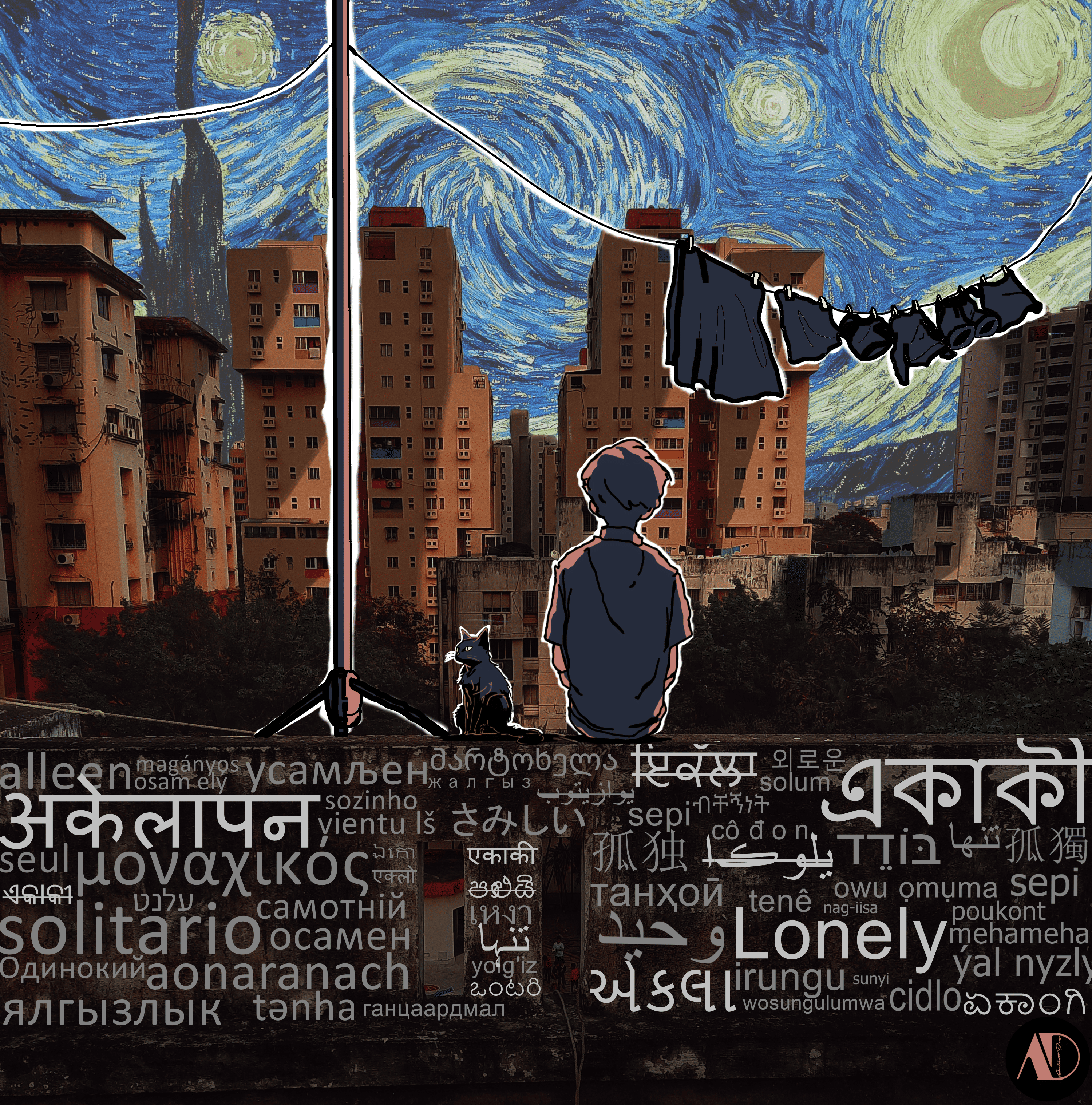 Digital Art 23: Urban Loneliness 2d art digital art illustration