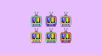 A Classic Television animation cartoon character classic tv design graphic design icon illustration logo old old tv television tv ui