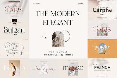 Modern Elegant Font Bundle - SALE beautiful font boho font branding chic font fashion feminime font bundle font duo girl boss heart font hipster logo font lovely font masthead minimal font modern font paris retro font vintage font wordmark