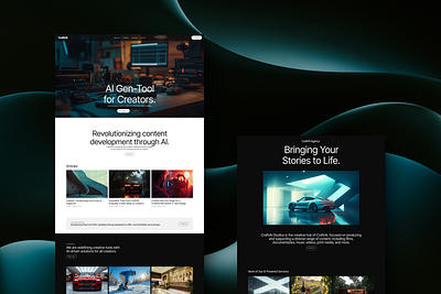 AI Tool For Creators | Brand Identity, UI/UX Design, Website Dev ai ai generation tool ai tool design ai tool website ai website artificial intelligence clean design clean website design dark theme design development minimalistic design ui ui ux user experience user interface ux web web design website website design