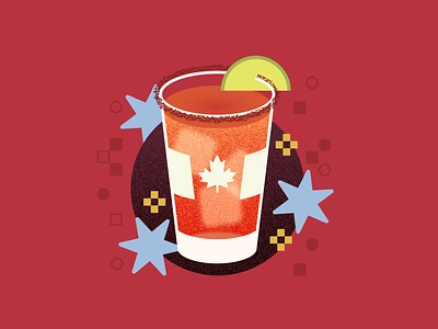 .CAesar beverage caesar cocktail drink food illustration illustration lime mixed drink tomato