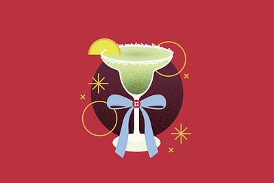 margaCIRA beverage bow cocktail drink drink illustration illustration lime margarita stars