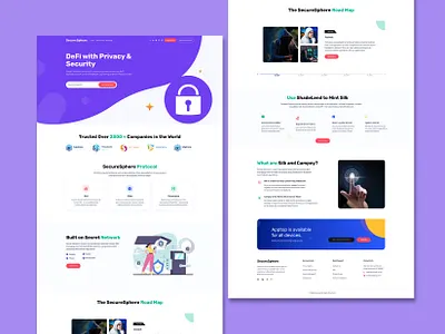 Seamless UI/UX Meets Web Security – Securesphere Landing Page apps design branding design graphic design illustration landing page modern web ui ui design ux design web design website website deisgn