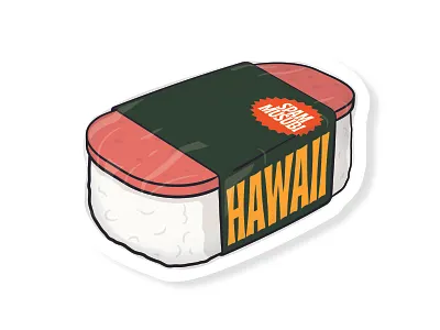 Musubi - Hawaii Travel Sticker hawaii musubi spam travel sticker