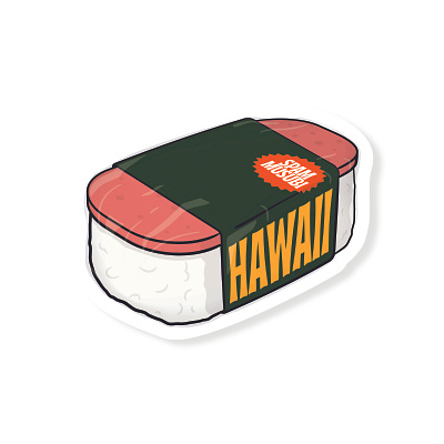 Musubi - Hawaii Travel Sticker hawaii musubi spam travel sticker