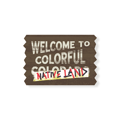 Welcome To Native Land - Colorado Travel Sticker colorado land back native american native land travel sticker