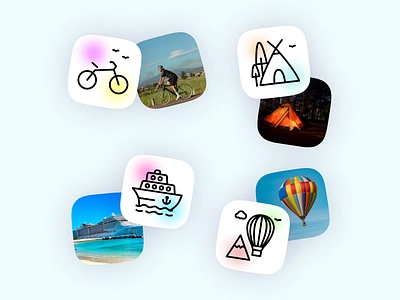 Activities icons activities design free icons icon design icon pack icon set iconography icons illustration line icons mobile design product design scenery travel app travel ui ui icons ui ux design user interface web design