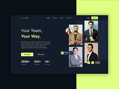 Pro X - Web landing page design boldwebui elegantwebui landing page landing page design minimaldesign trending2024 ui ui design uiux userresearch ux design web design web landing webpage design website design webui