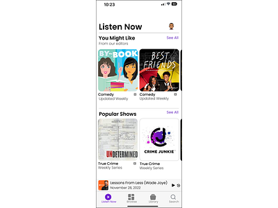 landing page for a podcast app mobile app ui replica ux improvement