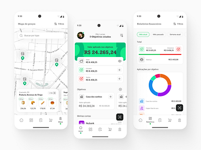 SU - App de finanças branding clean dark darkmode dashboard design figma finance green light map mobile money ui ux