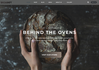 BREADIFY landing page ui web design