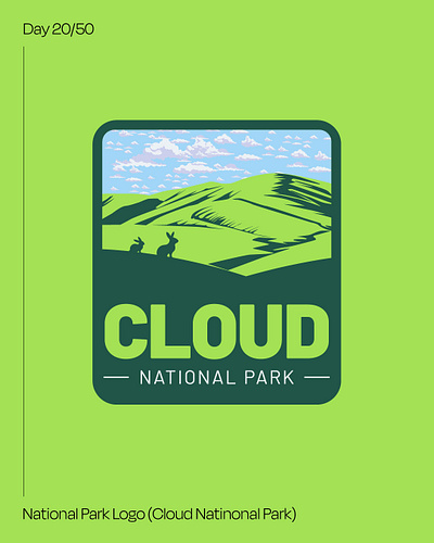 Day 20: National Park Logo - Cloud National Park brand identity branding dailylogochallenge graphic design logo