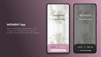 WEDMENT App app design minimal typography ui ux