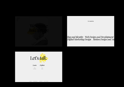 Design Agency WebSite concept animation prototyping website