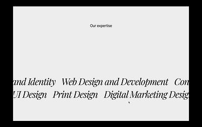 Design Agency WebSite concept animation prototyping website