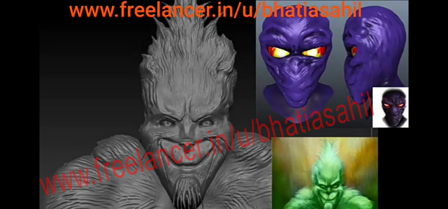 Example of 3D Model, Texture, 3D Model For Printing