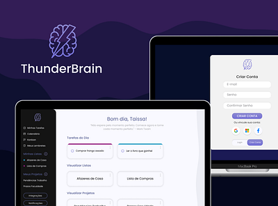 ThunderBrain - Estudo de Caso - (UX/UI) design kanban lists tasks to do ui ux research