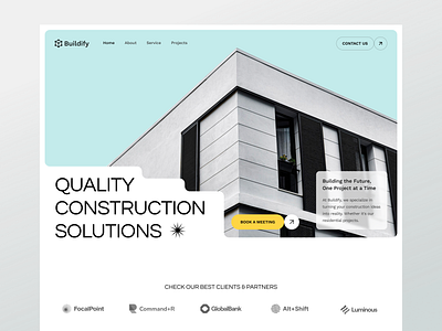 Construction Website Design architecture architecture design build clean concrete construction website design header minimal sructure ui design ux visual design webdesign website design