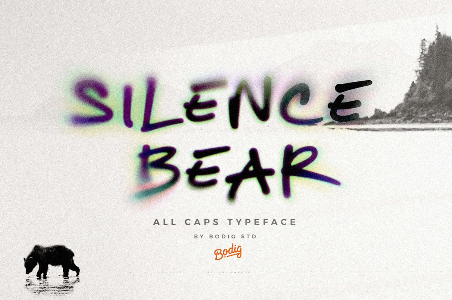 Silence Bear Font allcaps displayfont font handletter handwritten sansserif typeface typho typography