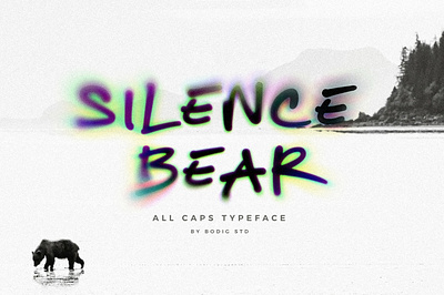 Silence Bear Font allcaps displayfont font handletter handwritten sansserif typeface typho typography