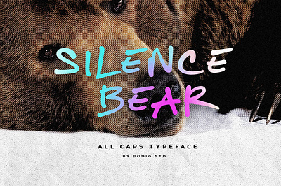 Silence Bear Font allcaps displayfont font handletter handwritten sansserif typeface typho typography