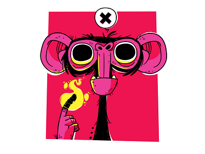 fire burns characterdesign conceptart digitalart digitalillustration illustration monkey