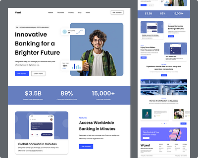 Webside: Landing Page adobiphotoshop figma landing page mobile app design prototype rabbi ui user experince user interface ux web design webside