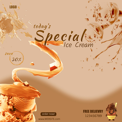 Ice-Cream Poster | Branding branding designer figma graphic design poster trendy ui ui ux user interaction