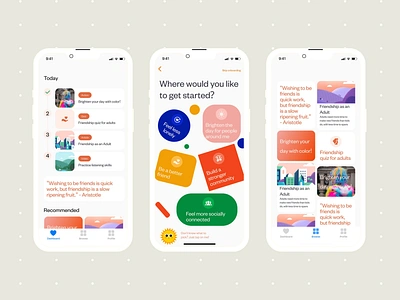 Design concepts for a mental health app app design healthtech ui ux