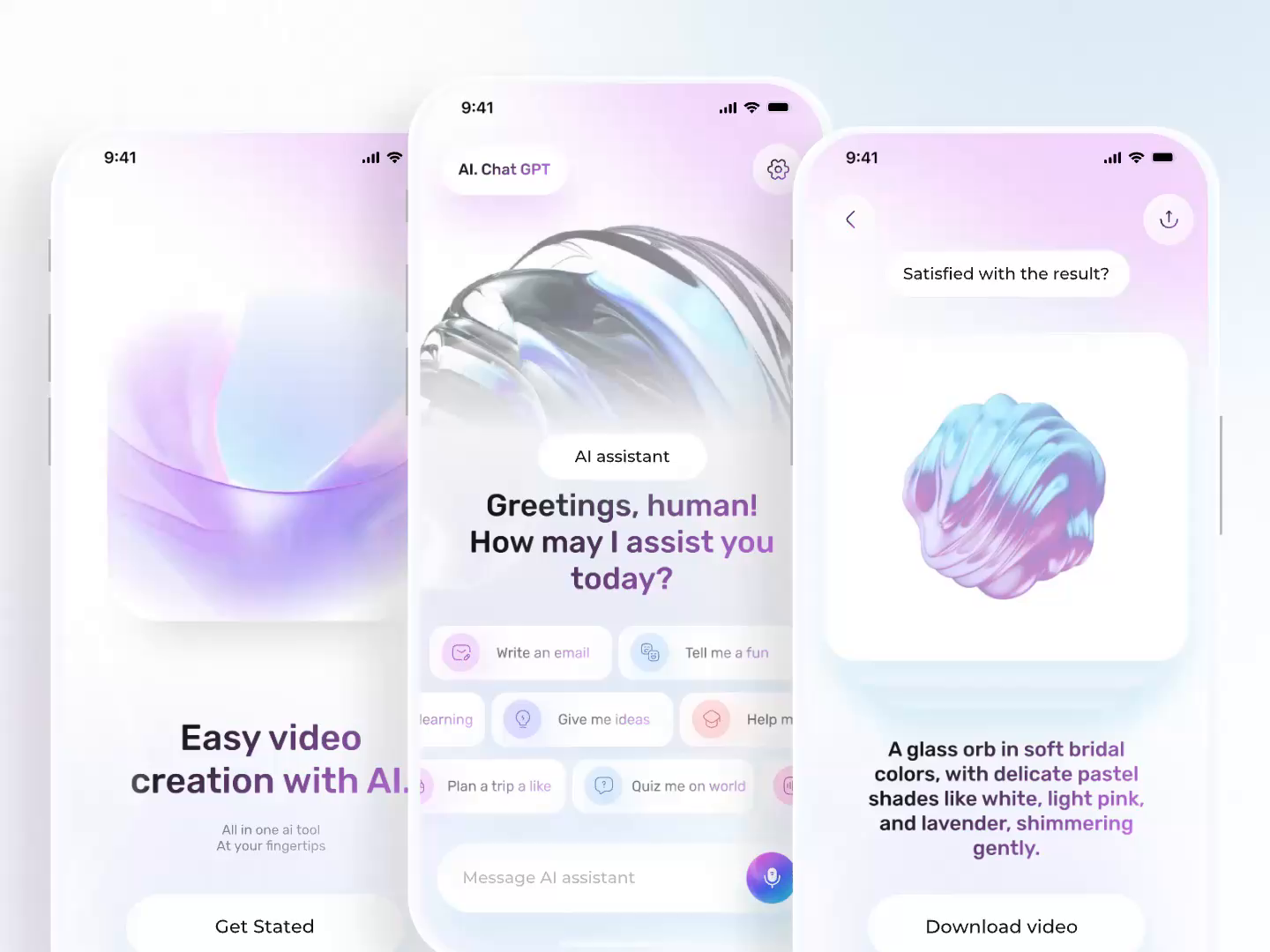 Example of Ai app design